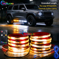 LED Side Step Light, Running Board Light, Amber White Sequential LED Running Board Side Step Lights for Pickup , Pickup Truck, for Pickup SUV, Jeep, F150, Waterproof, Remote Control，Offroad Truck , Amber White Sequential Running Board Lights,