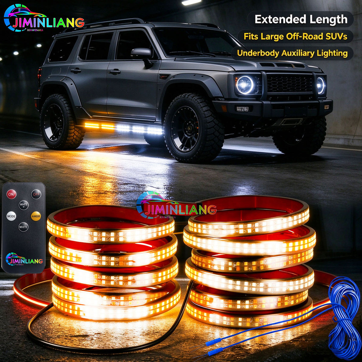 LED Side Step Light, Running Board Light, Amber White Sequential LED Running Board Side Step Lights for Pickup , Pickup Truck, for Pickup SUV, Jeep, F150, Waterproof, Remote Control，Offroad Truck , Amber White Sequential Running Board Lights,