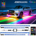 RGB Car Underglow LED Strip Light Kit - App + IR Remote Dual Control, 16 Million Custom Colors, Music Sync Mode,12V Universal No Cut Wiring For All Cars SUV Truck， Flexible Silicone RGB Car Underglow LED Light Strip Kit Universal For Sedan SUV EV,