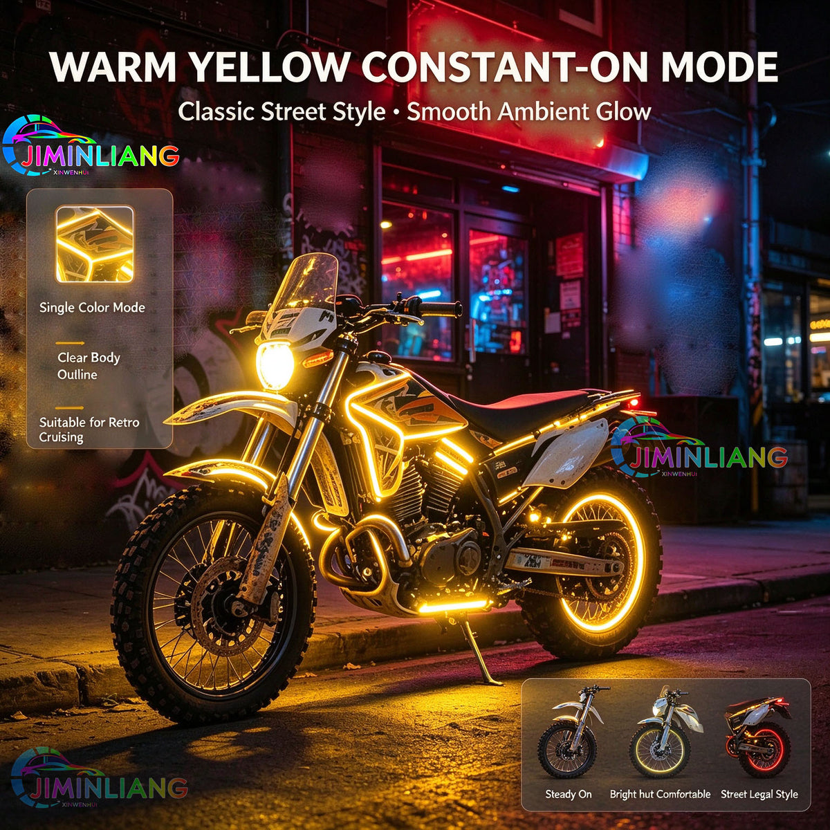 Motorcycle RGB LED light strip, APP + infrared remote control, IP67 waterproof neon LED lighting kit, cruising vehicle, 12V motorcycle atmosphere lighting set, multi-mode flowing decorative light, suitable for Harley off-road motorcycles and scooters