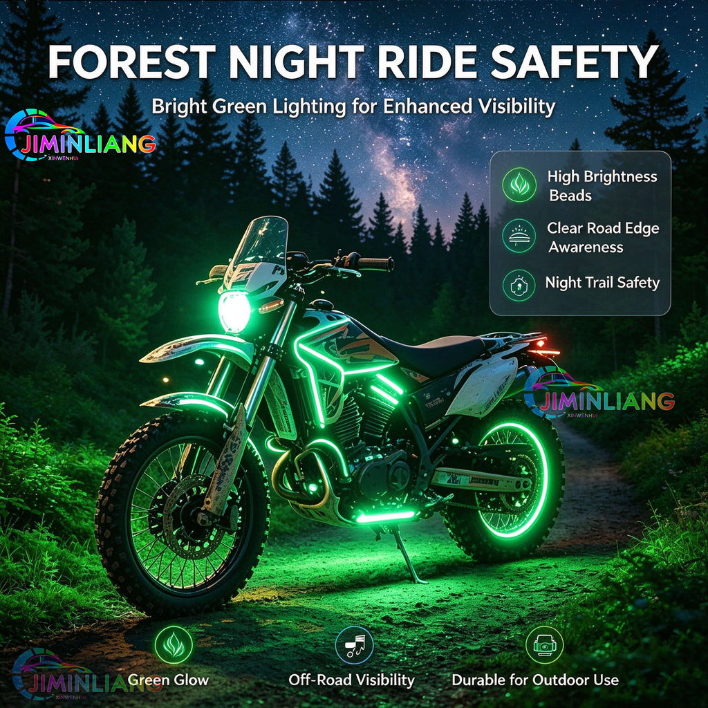 Motorcycle RGB LED light strip, APP + infrared remote control, IP67 waterproof neon LED lighting kit, cruising vehicle, 12V motorcycle atmosphere lighting set, multi-mode flowing decorative light, suitable for Harley off-road motorcycles and scooters