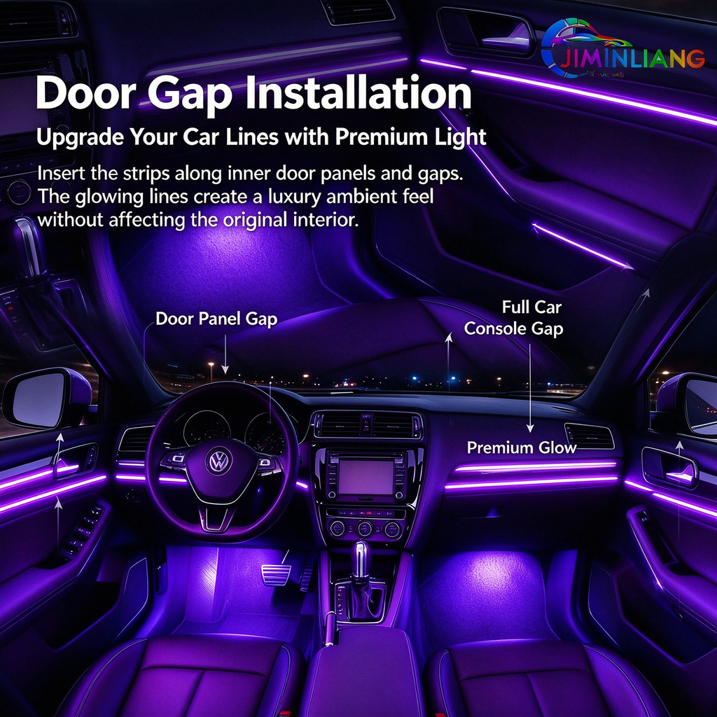 car interior lights, USB car ambient light, RGB car footwell lights, app control, music sync, 4 pcs，RGB Car Interior Lights, USB Powered Car Ambient Footwell Lights,