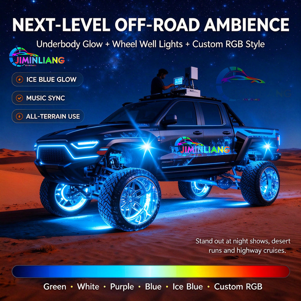 8 Pods RGB Rock Lights, 15 LED Per Pod Bluetooth App Control Music Sync Underbody Glow Light Kit, IP67 Waterproof Underglow Neon Light for Pickup Truck Off-Road SUV ATV， Offroad Truck Underbody Lights，